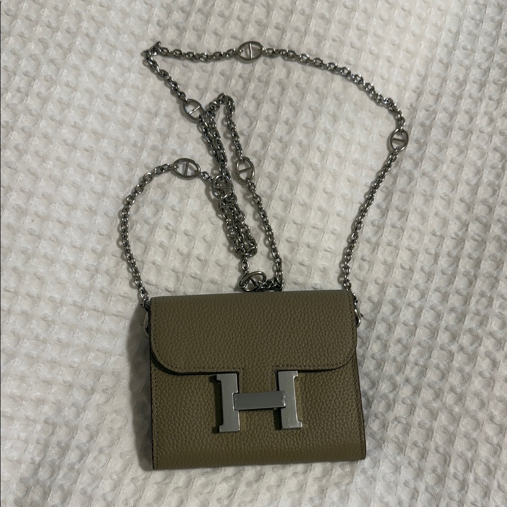 Elegant Olive Green Chain Bag